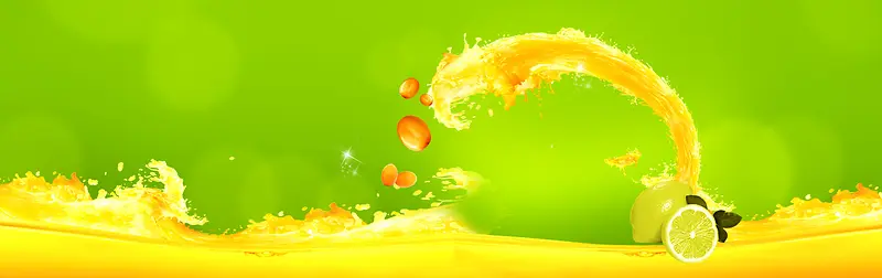 果汁饮料健康活力绿色背景