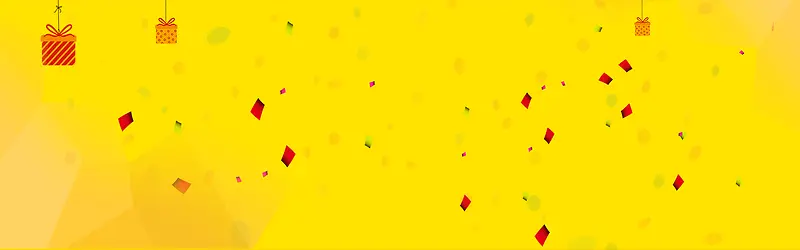 促销几何渐变黄banner