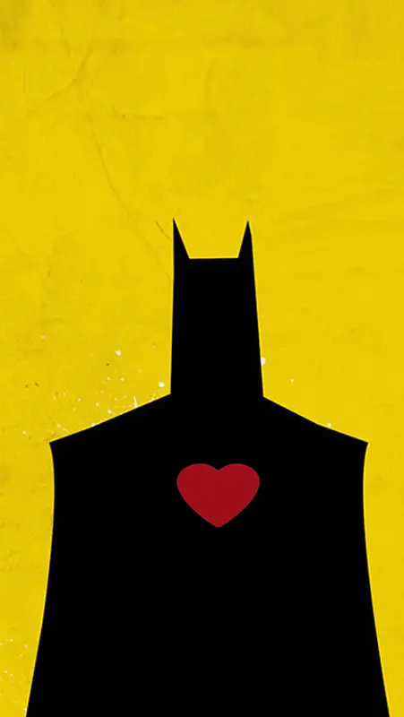 扁平蝙蝠侠黄色海报