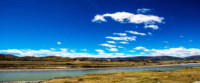 唯美西藏湖畔旅游背景图