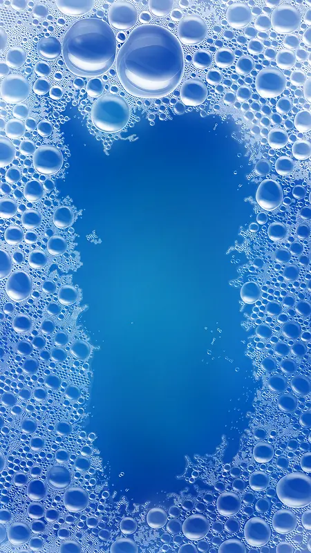 蓝色泡沫海水H5背景素材