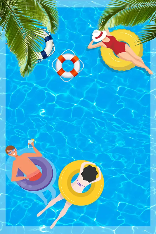 夏日泳池派对海报