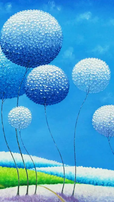 蓝色气球H5背景