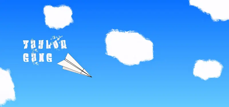 卡通清新蓝色背景图