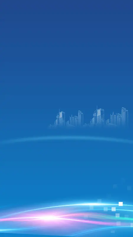 城市科技感蓝色背景PSD分层H5背景