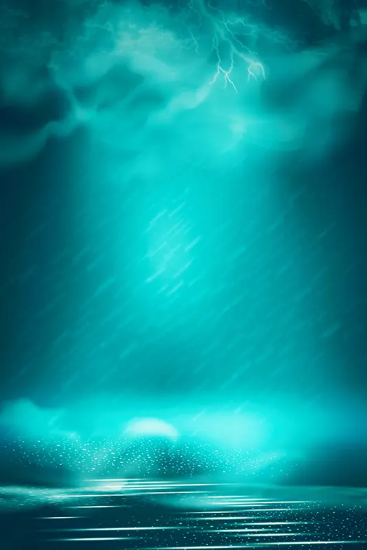 抽象云彩电闪雷鸣湖光夜色背景