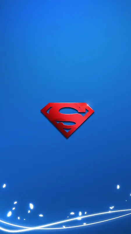 蓝色背景上超人的符号H5素材背景