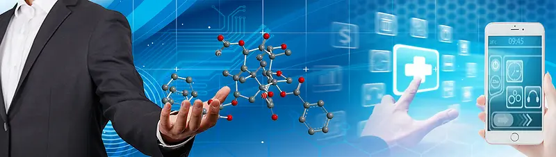 科技律动生命蓝色背景