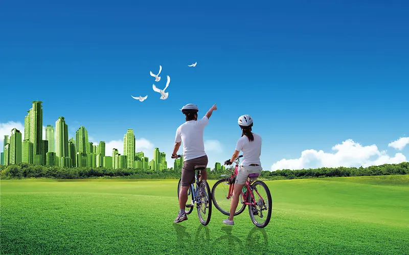 低碳生活企业文化宣传展板海报背景模板