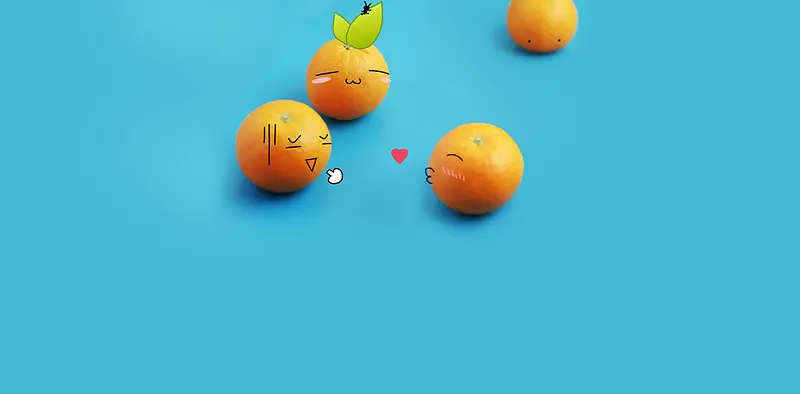 可爱橘子背景