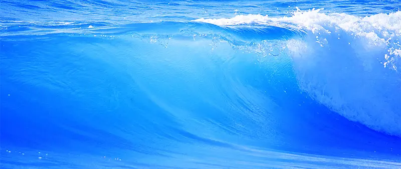 蓝色海水浪花背景