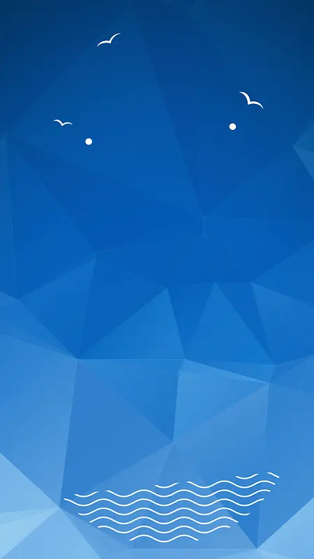 蓝色立体几何图形H5背景素材