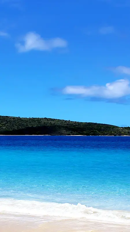 碧海蓝天白沙滩风景图片