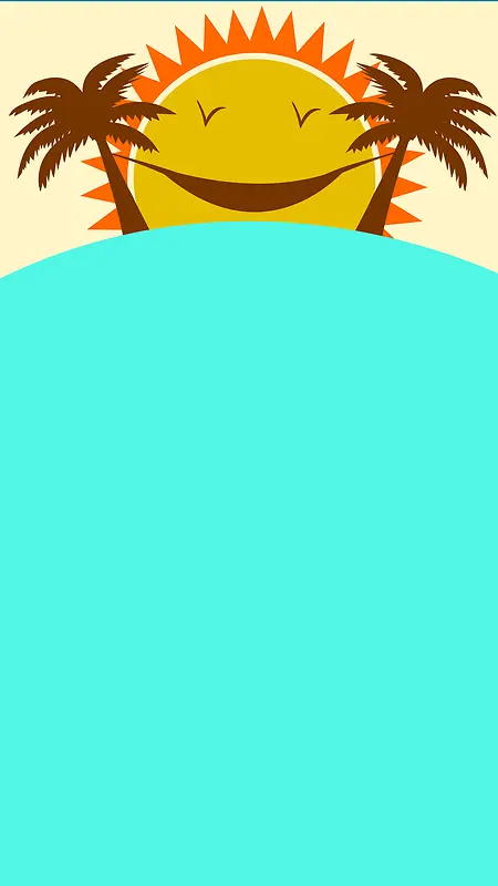扁平海岛太阳背景