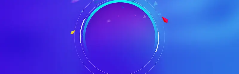 蓝色炫酷科技扁平几何背景banner