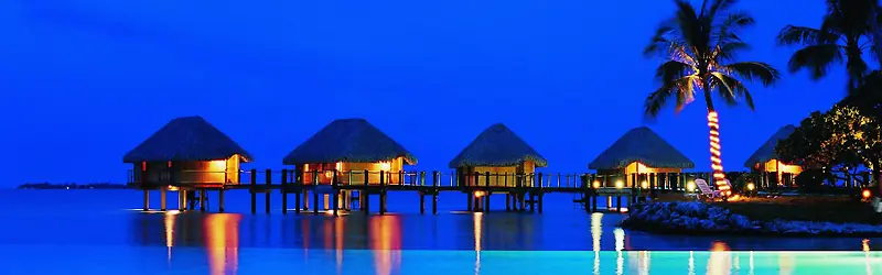 夜晚马尔代夫风景图片