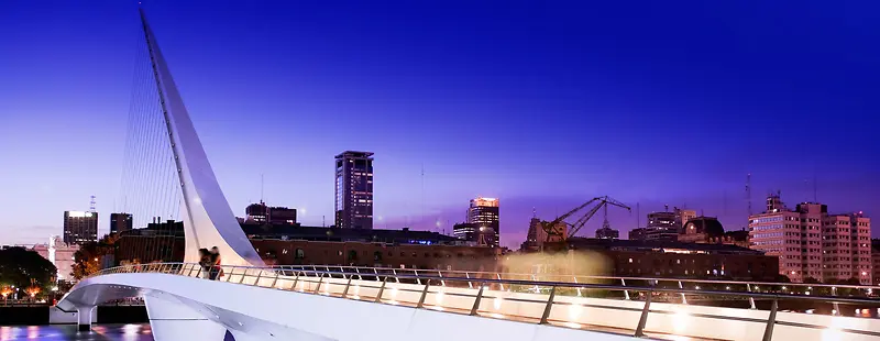 城市夜景背景banner壁纸