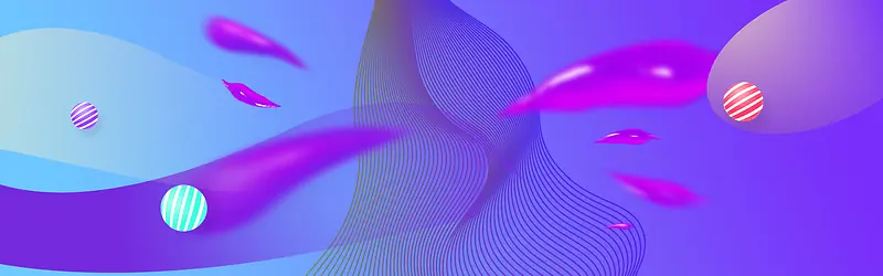 天猫电商大促几何紫色banner