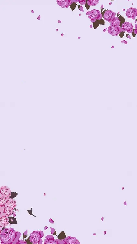 时尚花瓣淡紫色背景H5背景