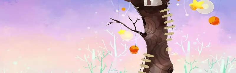 梦幻清新手绘卡通背景