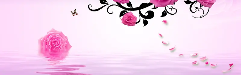 粉红色玫瑰背景
