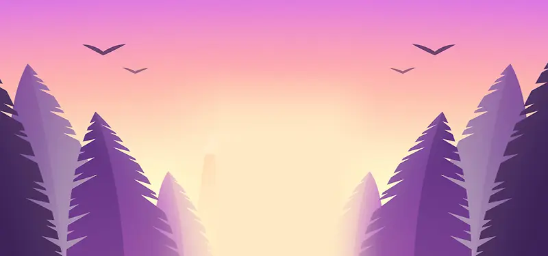 紫色卡通森林背景