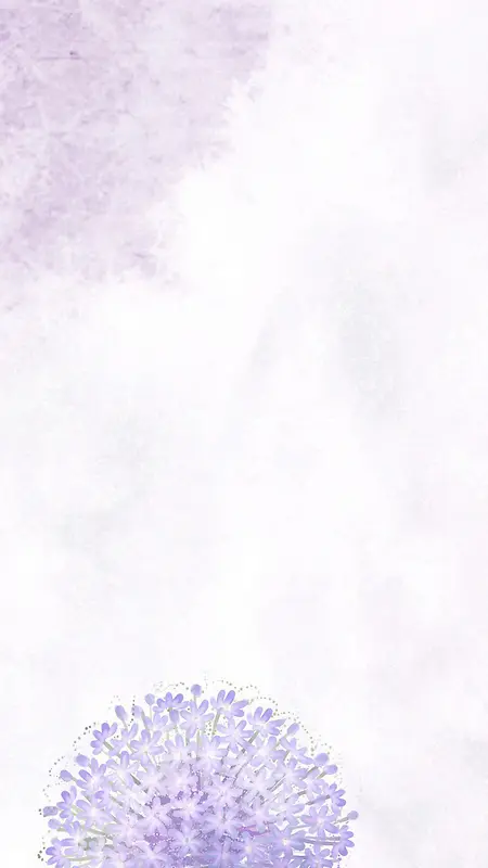 紫色花朵底纹H5背景素材
