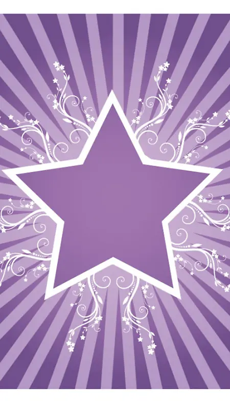 紫色五星图案H5背景元素