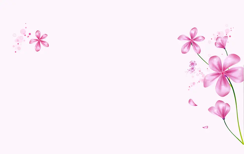 唯美粉色花朵台历海报背景模板