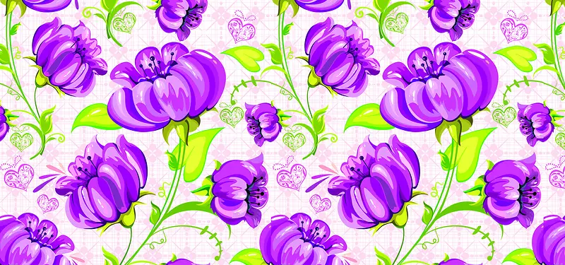 紫色复古花纹纹理质感图