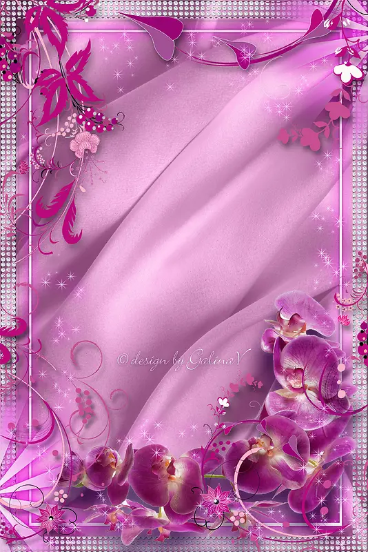 紫色浪漫花藤海报背景素材