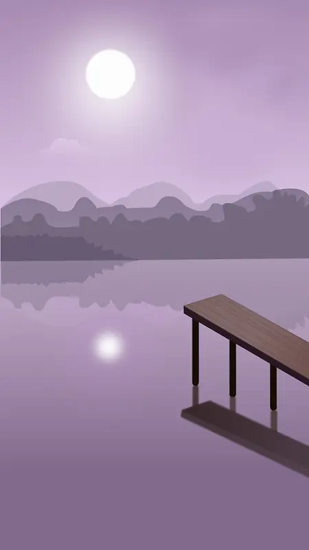 紫色矢量朦胧夜景背景