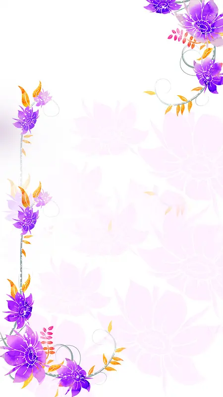 唯美花朵花纹H5背景