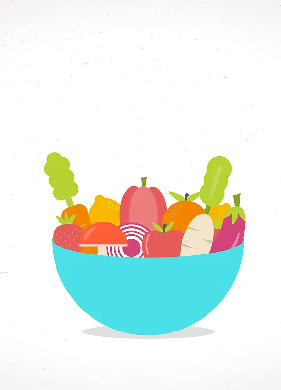 水果餐盘扁平海报背景素材