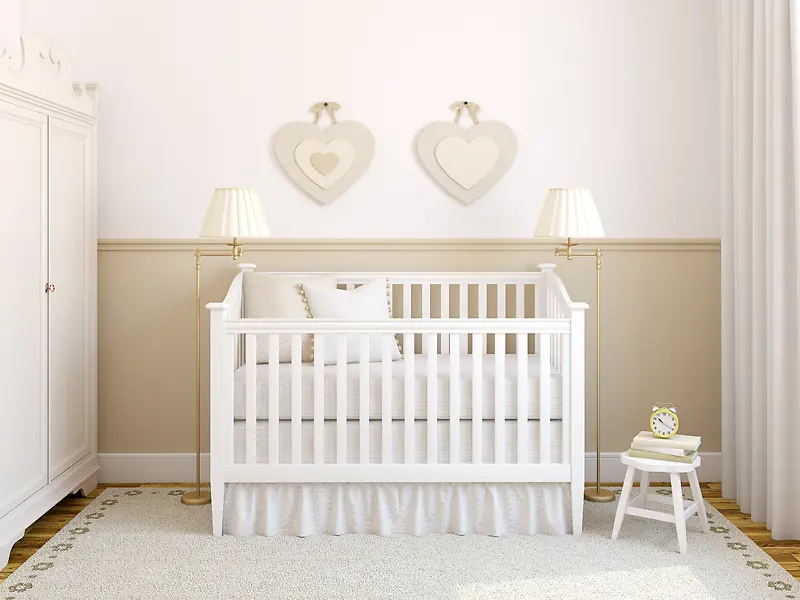 淘宝白色婴儿房装修效果图片素材