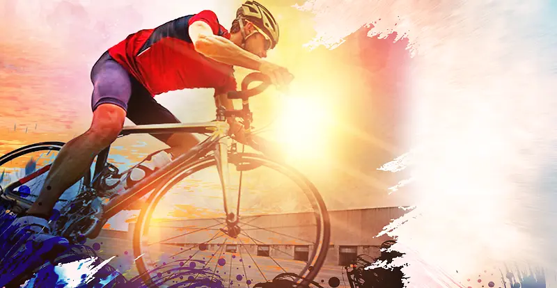 急速前进自行车赛宣传海报背景素材