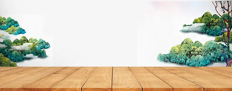 中国风传统美食促销banner背景