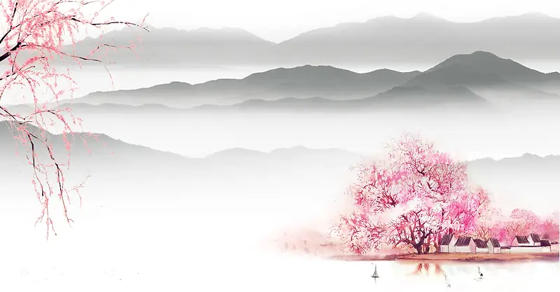 梦幻桃花坞背景