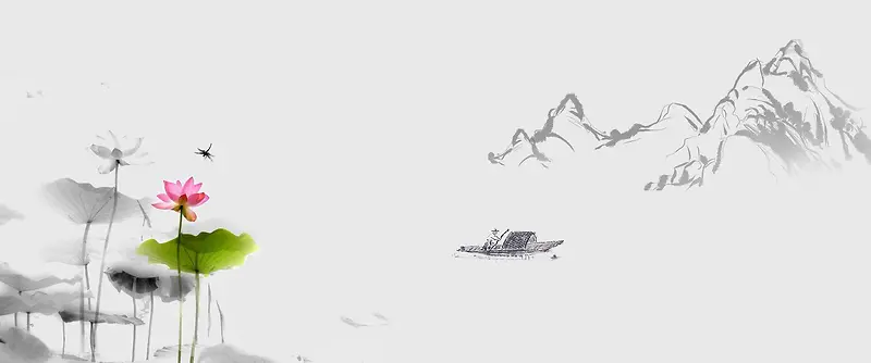 水墨山水背景素材免费下载