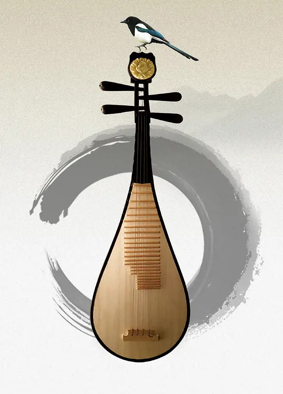 中国风传统乐器琵琶背景素材