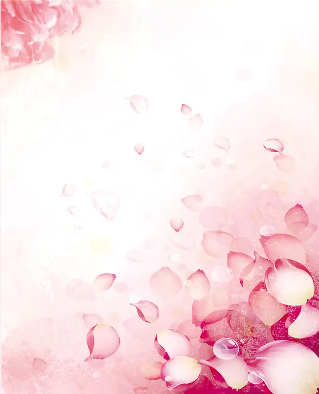 三八节粉色花瓣海报背景