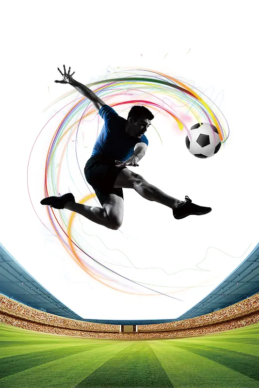 足球训练足球友谊赛海报背景素材