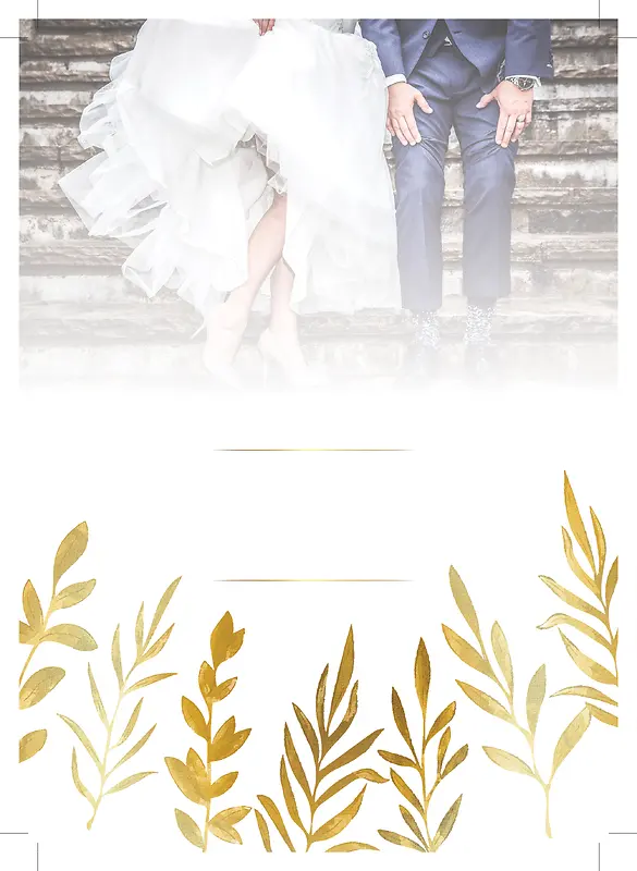 白色唯美情侣婚纱摄影背景素材