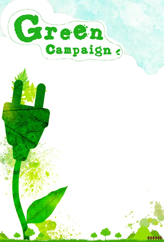 绿色环保保护地球海报背景素材
