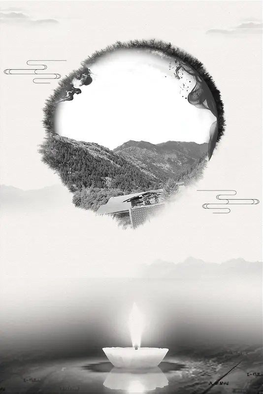 灾后重建汶川地震十周年海报背景