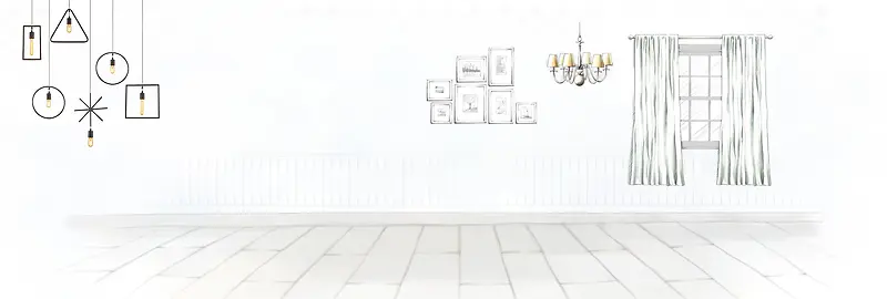 简约家具床品banner海报