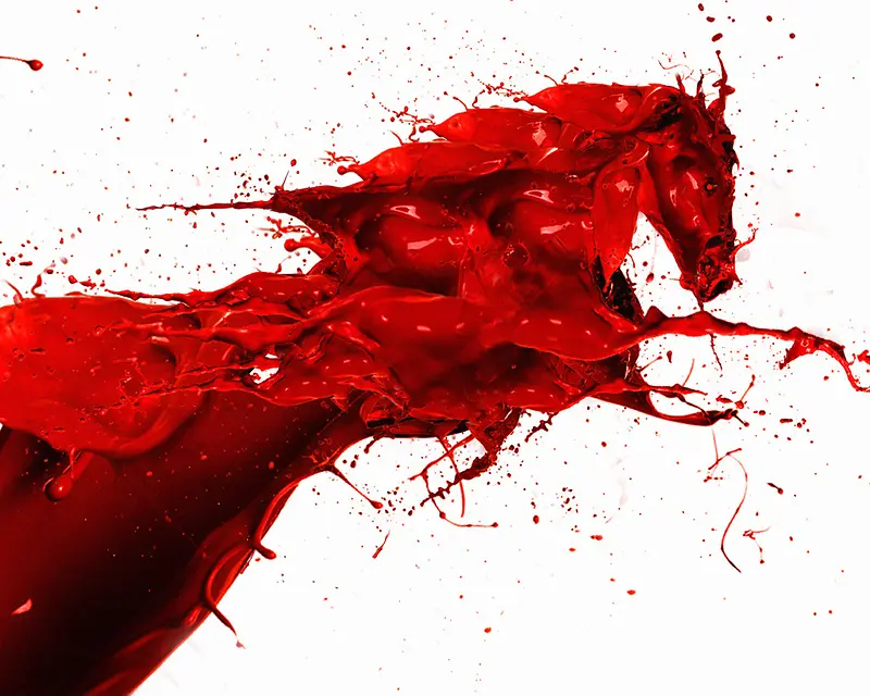 红色油漆马背景素材