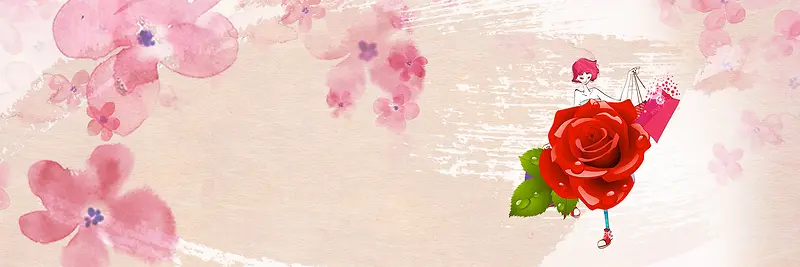 粉色桃花质感背景