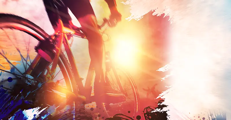极速前进勇敢骑行自行车赛宣传海报背景素材