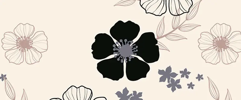 黑色花朵纹理质感图